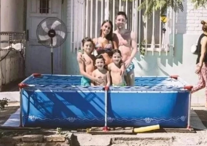 La foto de Lionel Messi en una pelopincho