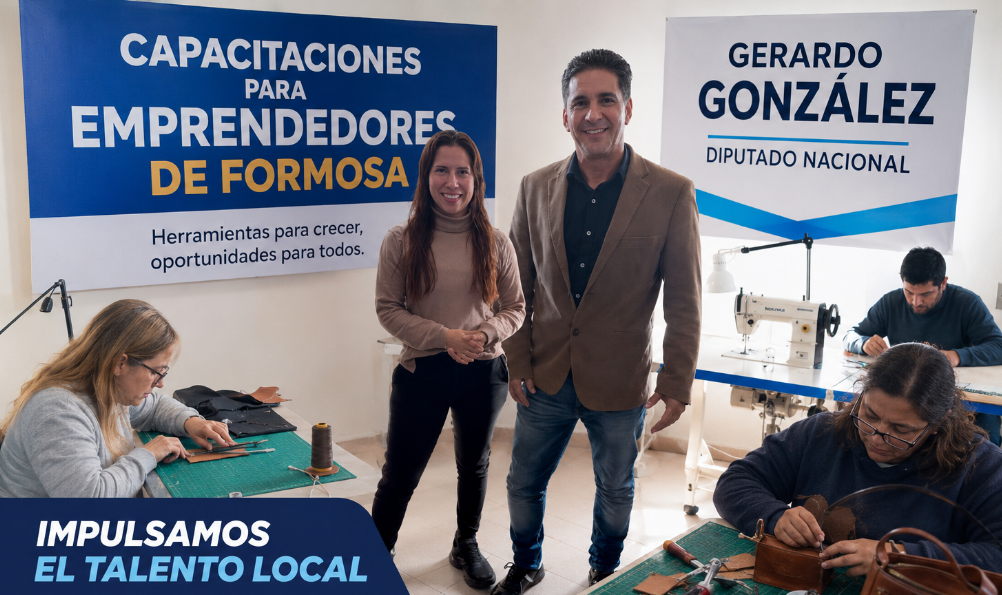 Gerardo González acompaña capacitaciones en marroquinería para fortalecer el emprendedurismo formoseño